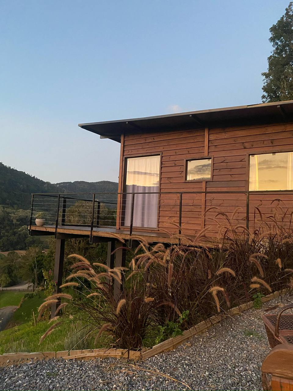Vista aérea Chalé 1 Refúgio dos Lobos — loft 36m² para casal à venda em Alfredo Wagner SC